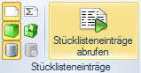 Stücklisten-Ribbon BEreoch Stücklistendarstellung